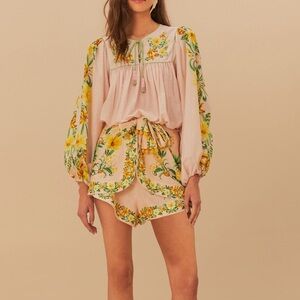 FARM RIO BOTANICAL PINK SHORTS AND TOP SET